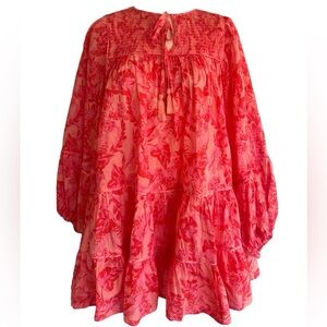 Olivaceous Alyson Tiered Babydoll Dress M